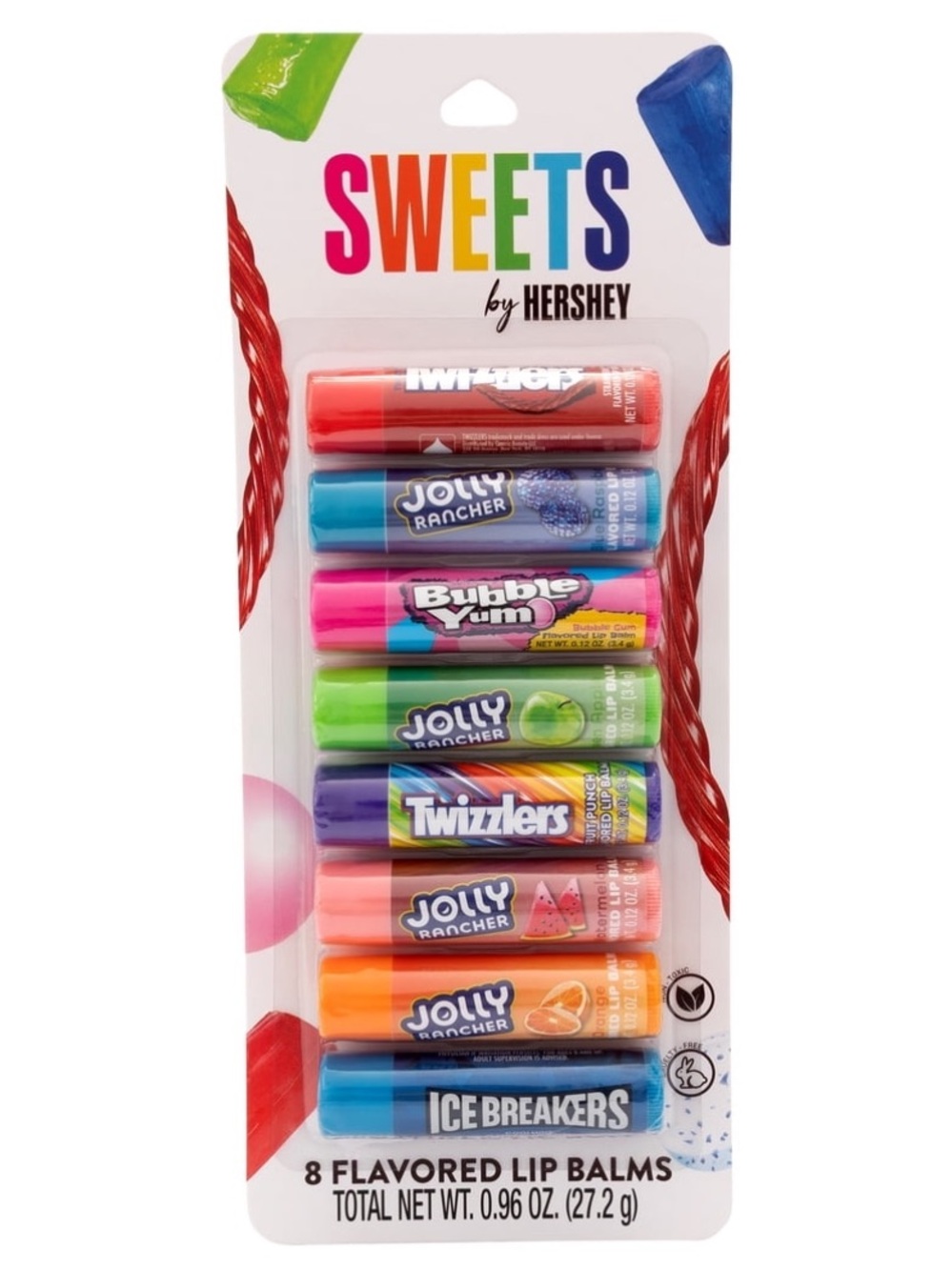 SWEETS by HERSHEY Multi-Flavor Lip Balm Set - 8-Pack
